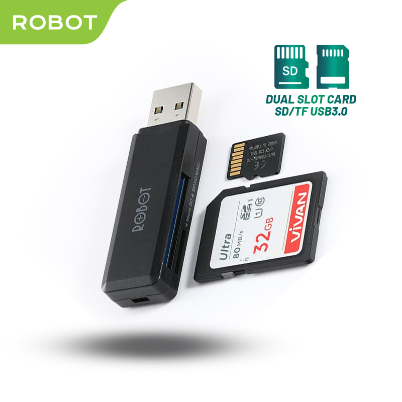 ROBOT CR102/CR200/CR202S USB Card Reader Original - Garansi 1 Tahun