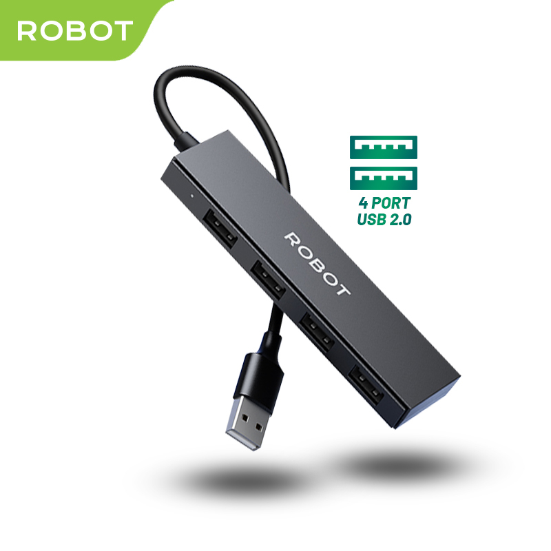 ROBOT H130 USB HUB 4 Port 25CM Mini Portable Multi Fungsi High Speed 480Mbps Kompatibel Semua Perang
