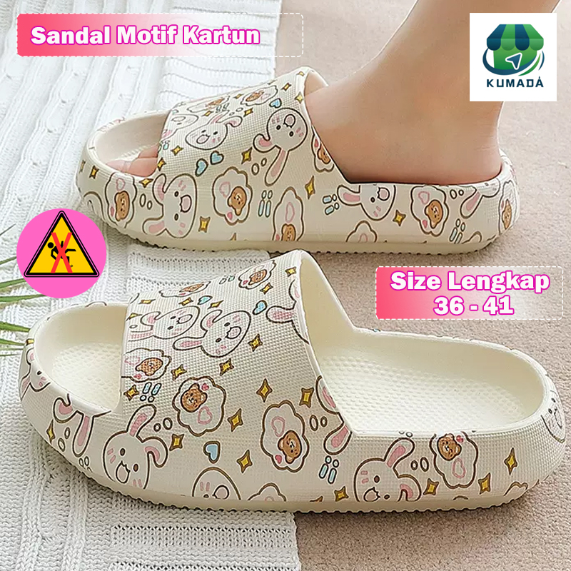 Sandal Selop Wanita Dewasa Terbaru Sandal Slop KARAKTER KELINCI Lucu Empuk Trendy Sandal Rumah Wanit