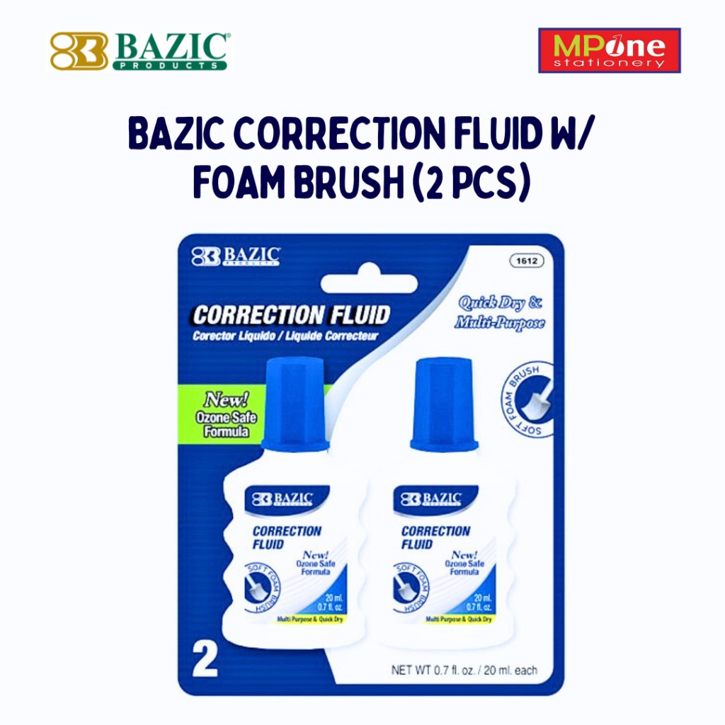 

BAZIC Correction Fluid Tipe-x Kuas / Penghapus Kertas Fluid BAZIC 1612