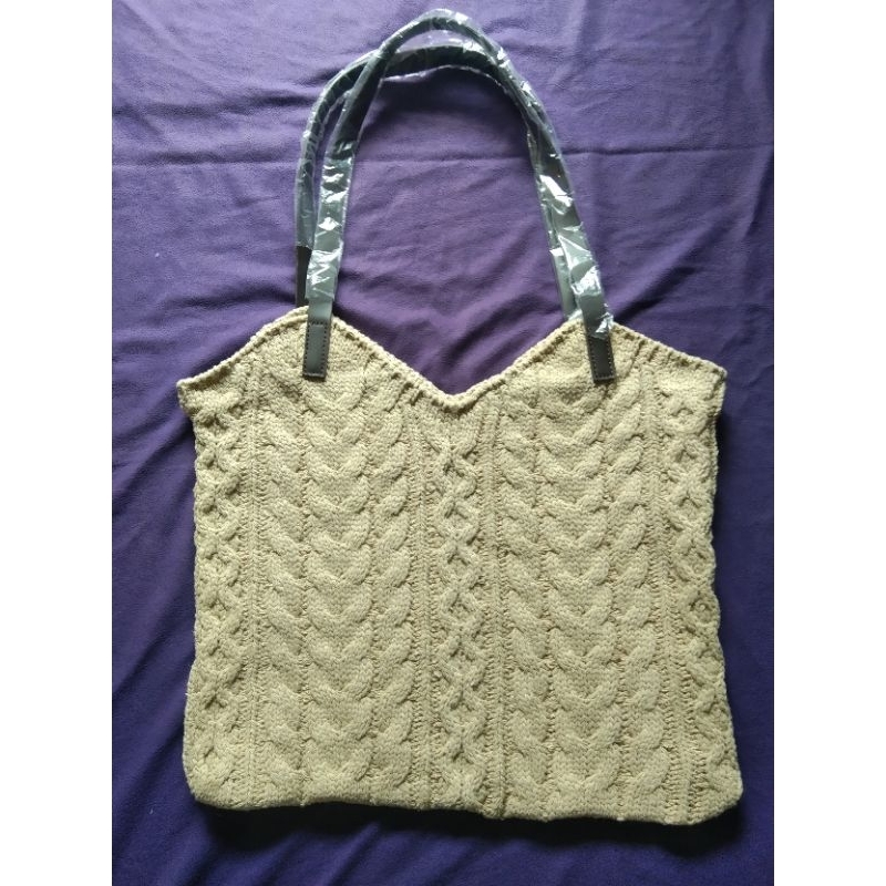 Tas Rajut Tali Kulit