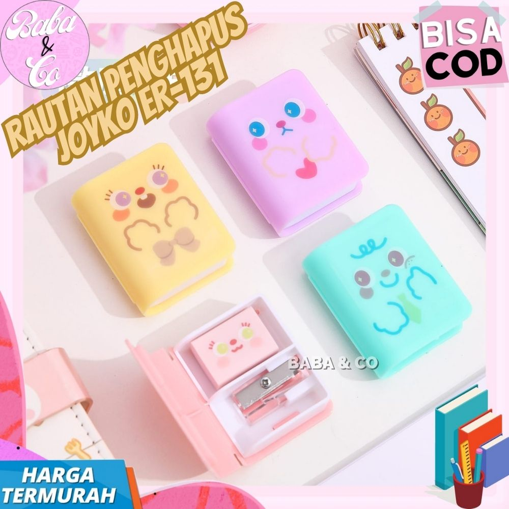

RAUTAN JOYKO ER-131 SERUTAN PENSIL NOTEBOOK SHARPENER ERASER 2 IN 1 PENGHAPUS SERUTAN JOYKO