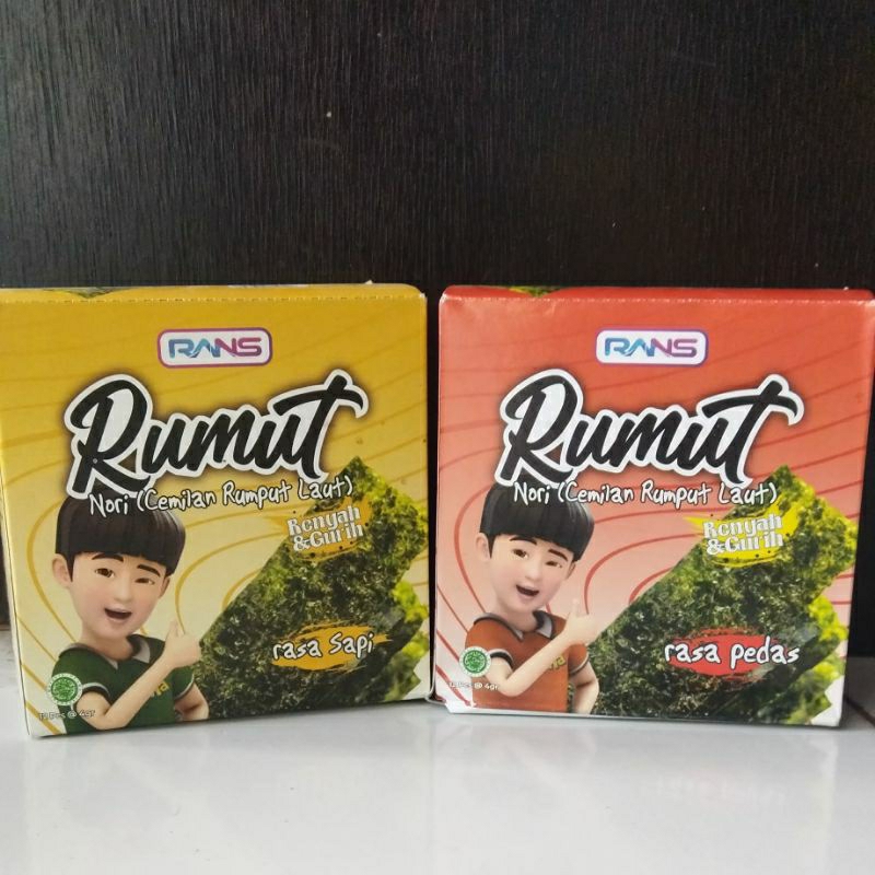 

[BOX] Rumut Nori Cemilan Rumput Laut RANS si Aa isi 12pcs