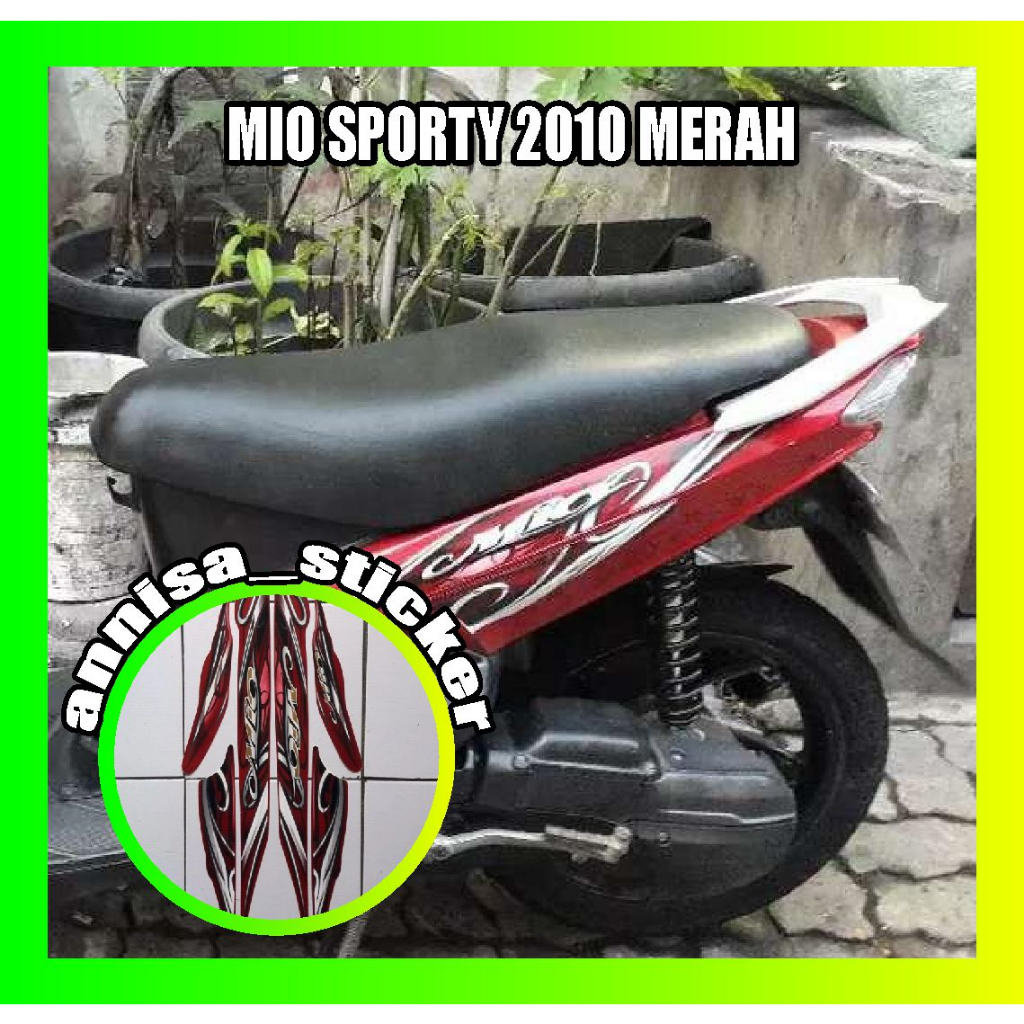 striping lis mio sporty 2010 merah