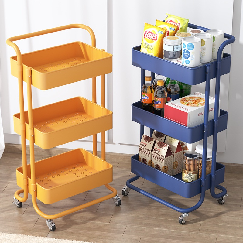 KING Dreams Rak Dapur Serbaguna Multipurpose Kitchen Trolley Rak Troli Rak Kamar Mandi Rak Susun Plastik dengan Roda