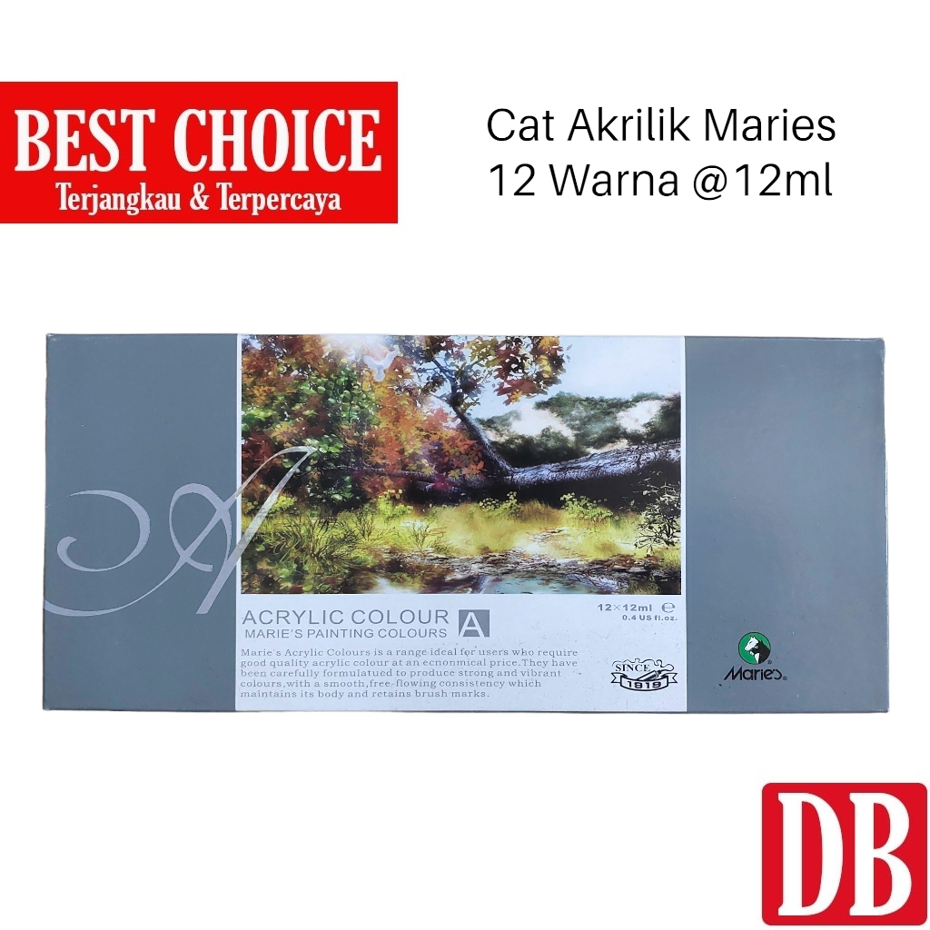

Cat Akrilik / Acrylic Colour /Acrylic Color Set Maries (12 Warna)