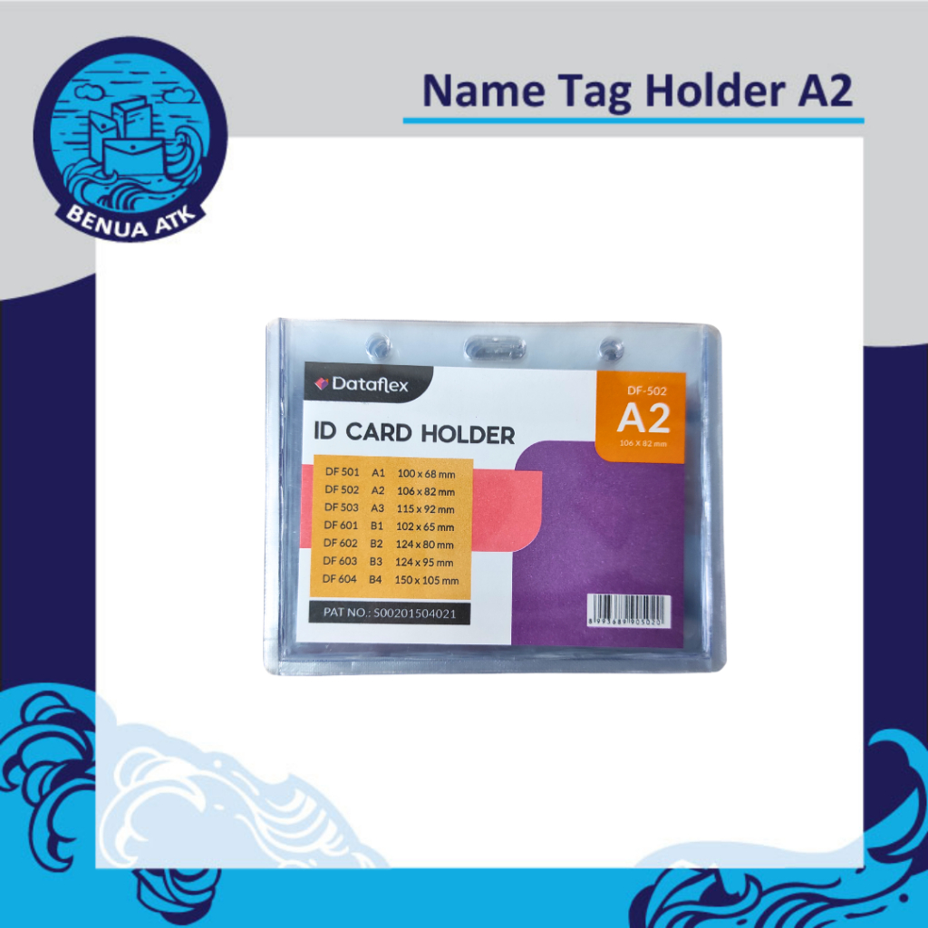 

ID Card Holder / Name Tag Plastik Mika A2 Dataflex [isi 20pcs] VC-502