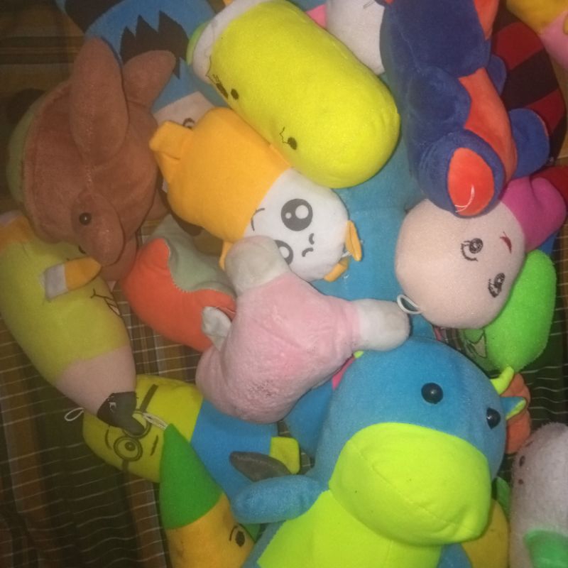 Boneka capit motif random BELI 1 GRATIS 1  bahan nilex dan velboa #boneka mini murah #boneka capit