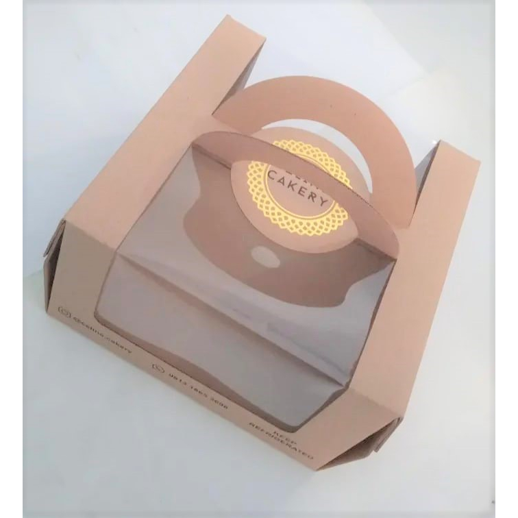 DOS KUE PEGANGAN / DOS KUE TART CRAFT MIKA / CAKE BOX HANDLE 25 X 25 X 15
