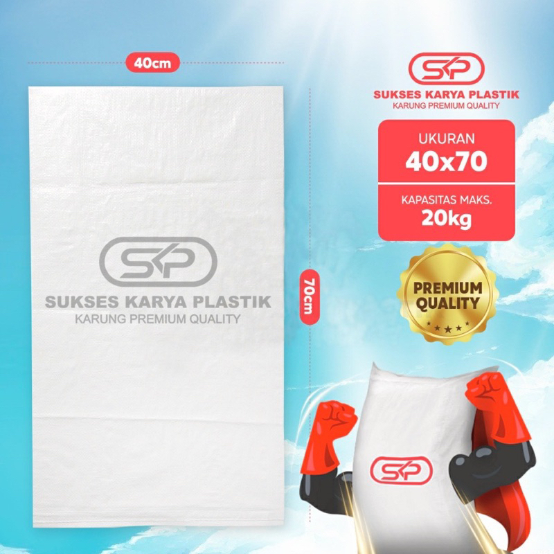 KARUNG PLASTIK 40 x 70 CM KUALITAS PREMIUM, KARUNG 40x70 CM, KARUNG PLASTIK 20 KG, KARUNG BERAS 20 K