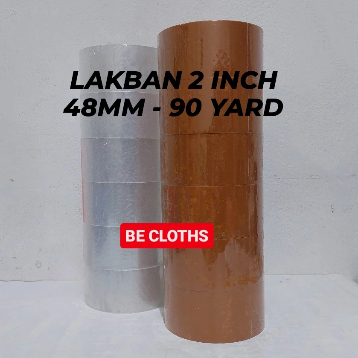 

Lakban Bening Coklat 2 Inch 48mm x 90 Yard Isolasi Selotip 6 Pcs