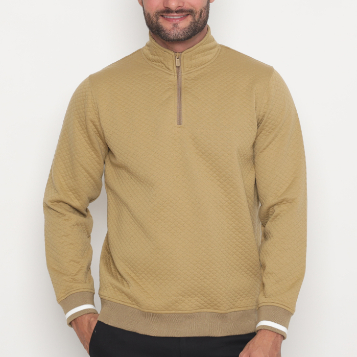 Carlos Moreno Jaket Sweater Half Zipper Outer Casual JHZ 199009