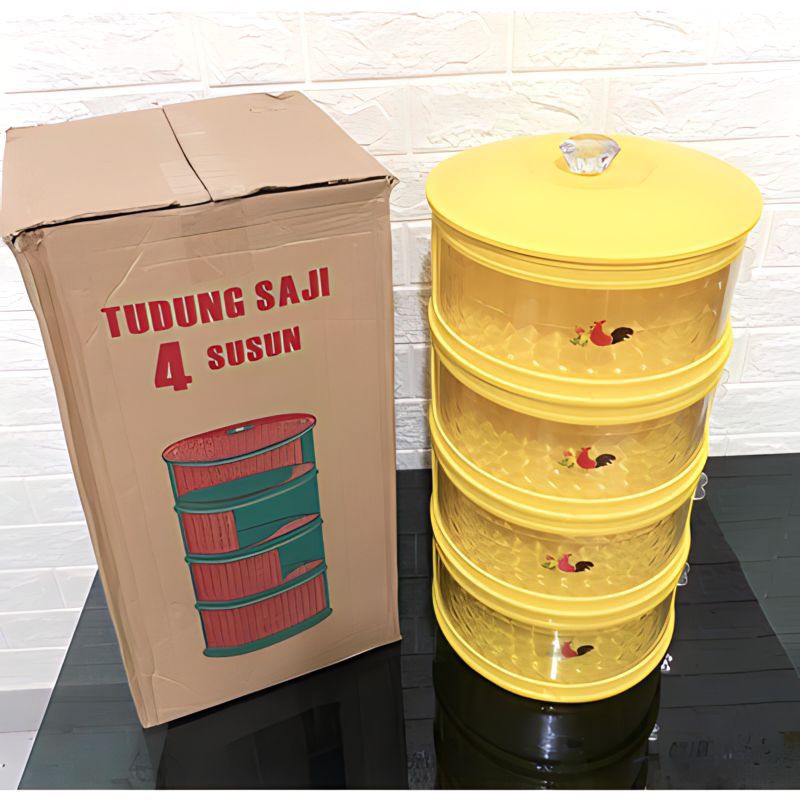 TUDUNG SAJI DIAMOND 4 SUSUN TUDUNG SAJI TEMPAT PENYIMPANAN MAKANAN 4 SUSUN