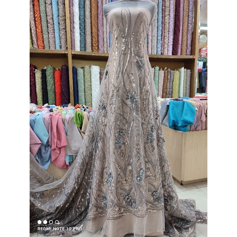 tille payet 3d / tille 3D / tille motif payet handmade