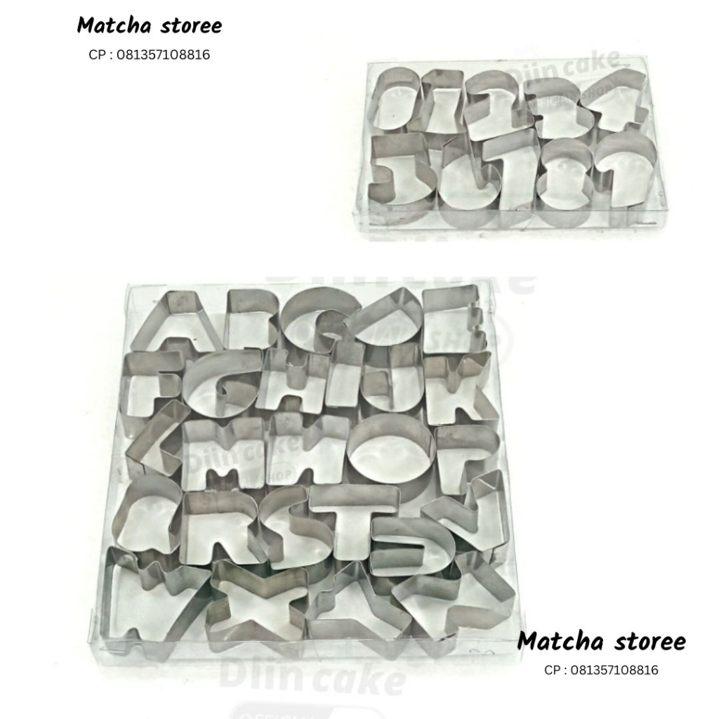 1 Set Cetakan Angka Huruf Cetakan Wortel Garnish Hias Tumpeng / Nugget / Kue Kering / Coklat