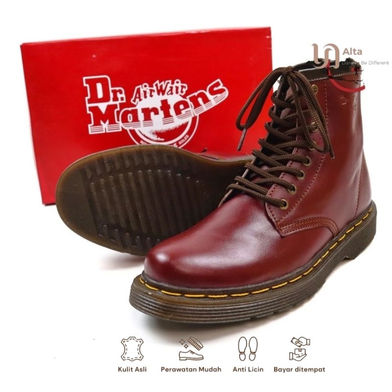 Sepatu Boot Pria Boots Casual Kulit Asli Docmart Like Dr Martens