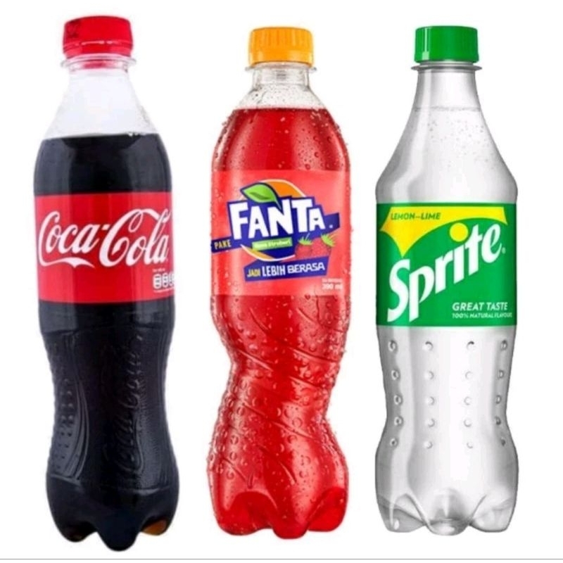 

Coca Cola, Sprite Lemon Lime, Fanta 390ml Botol Minuman Soda Original