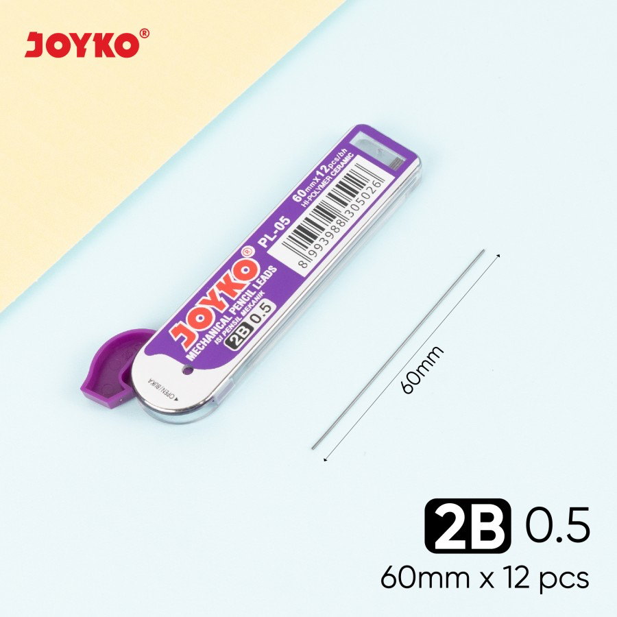 

Joyko Isi Pensil Mekanik PL-05 (0.5 mm) / Pencil Lead 2B / Isi Refill Pencil