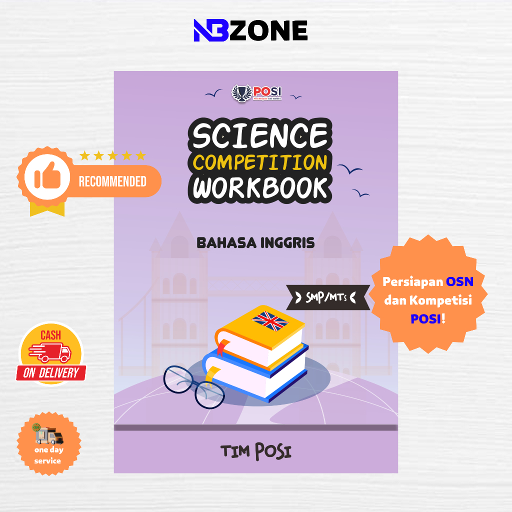 POSI Buku Olimpiade Bahasa Inggris SMP/MTs Full Soal Terupdate & Terlengkap Beserta Pembahasan - Buk