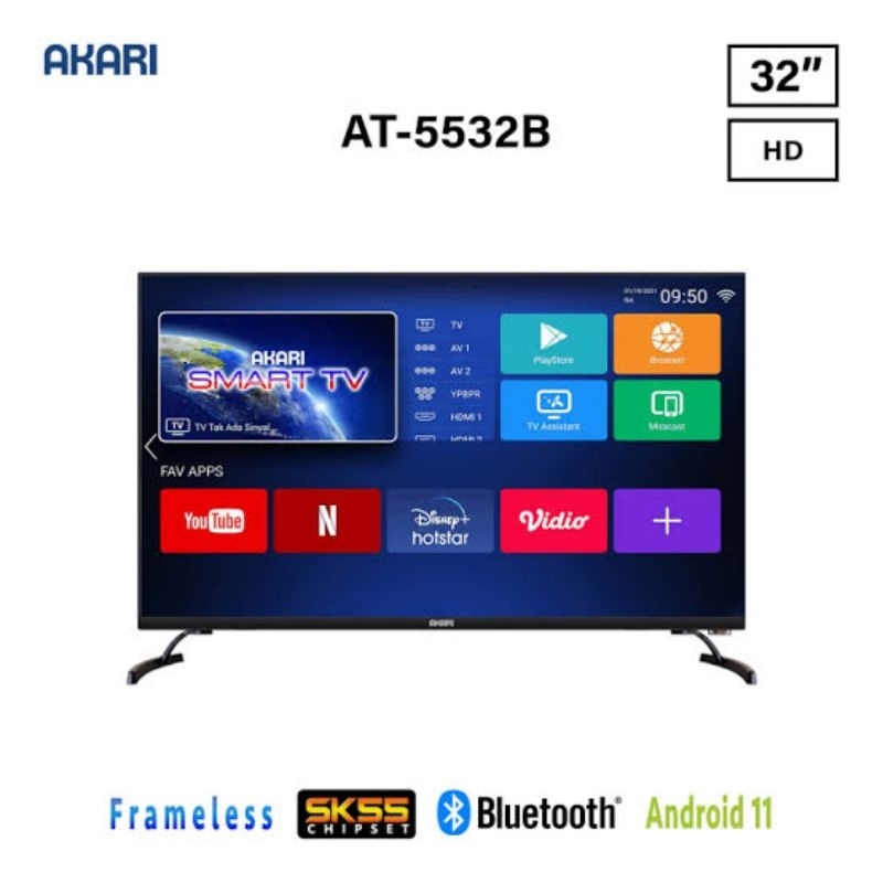 LED TV AKARI AT-5532B Android Smart TV 32 Inch With Bluetooth
