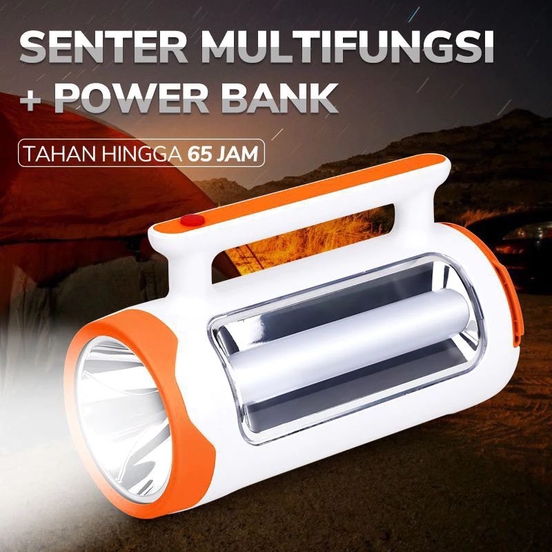 AOKI Senter Mulltifungsi 30W+54SMD POWER BANK / @AOKI SENTER LED MULTIFUNGSI AK-6696 30W + 54 SMD 5000mAh