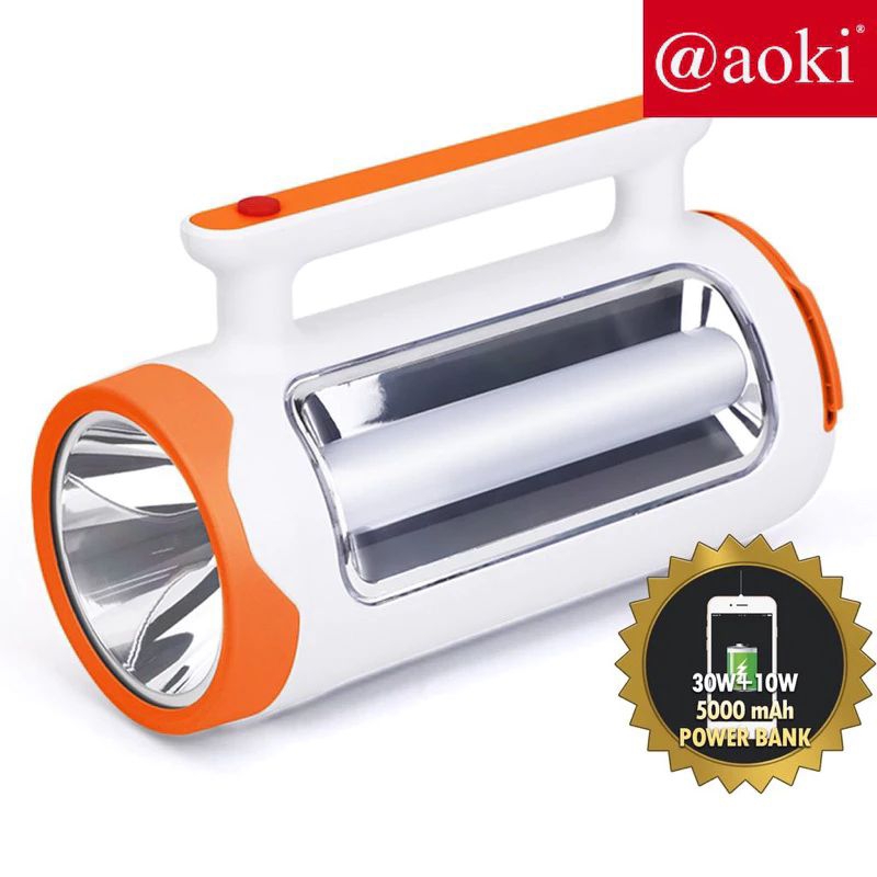 AOKI Senter Mulltifungsi 30W+54SMD POWER BANK / @AOKI SENTER LED MULTIFUNGSI AK-6696 30W + 54 SMD 5000mAh