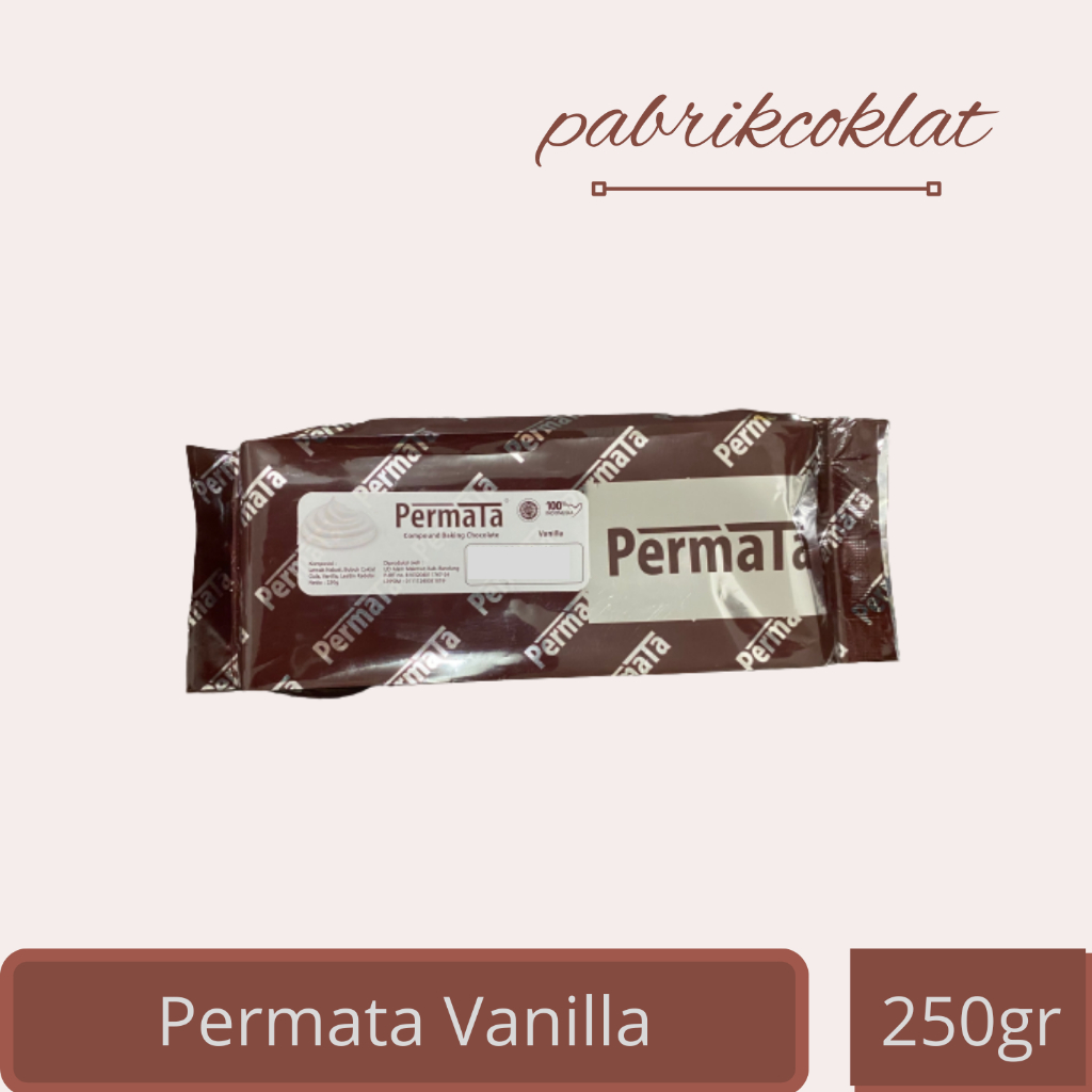 

Permata Coklat Blok Warna Putih Rasa Vanilla 250gr - White Compound Chocolate Vanilla 250gram