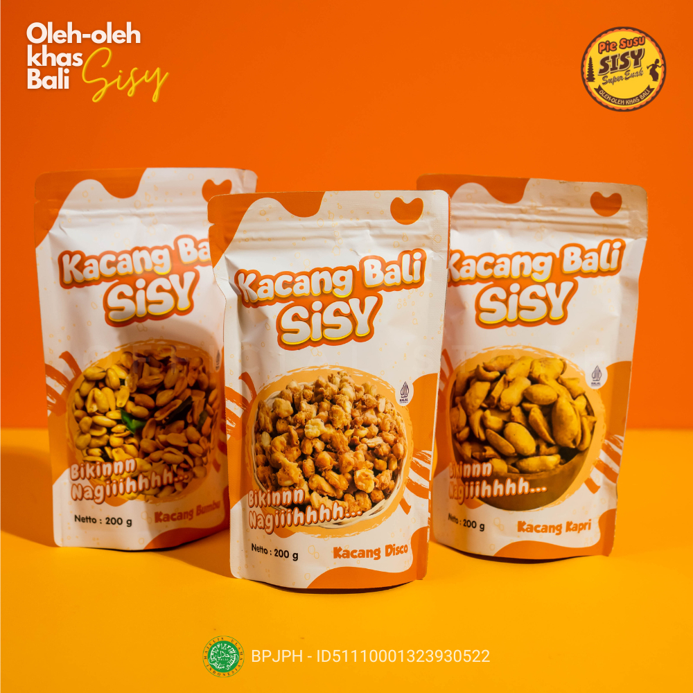 

Kacang Bali original by Pie Susu Sisy dengan 3 varian rasa 200gr