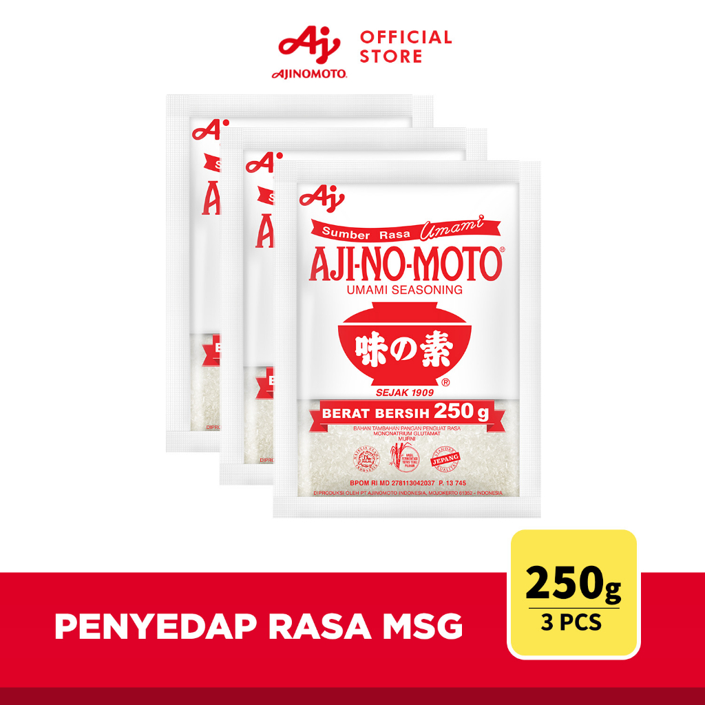 AJI-NO-MOTO® Penyedap Rasa MSG Ajinomoto 250g (3 pcs)