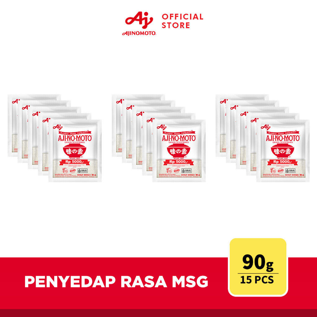 AJI-NO-MOTO® Penyedap Rasa MSG Ajinomoto 90g  (15pcs)