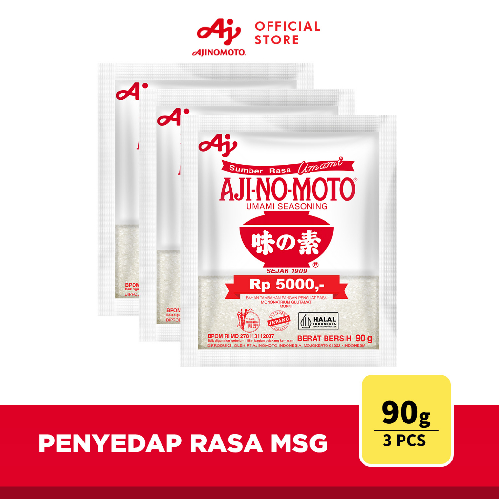 

AJI-NO-MOTO® Penyedap Rasa MSG Ajinomoto 90g (3 pcs)