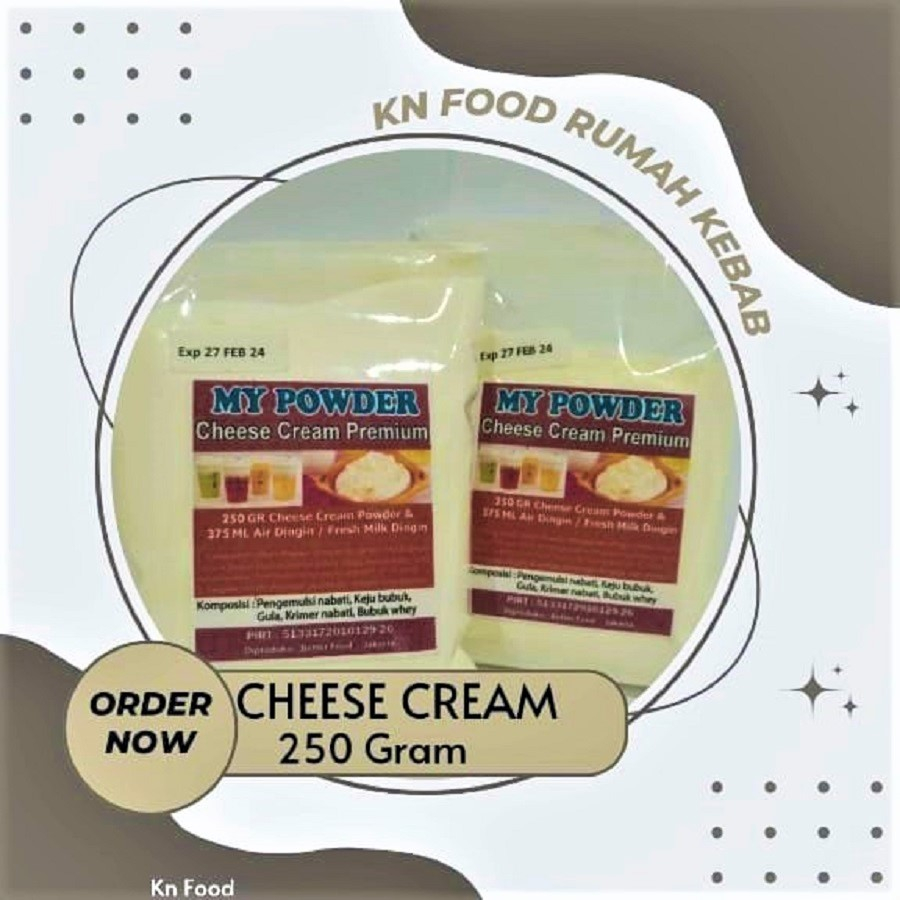 

Topping Cream Cheese Tea 250 gram - Bubuk Cream Cheese Instan 250 gram Cheese Cream Powder 250gram