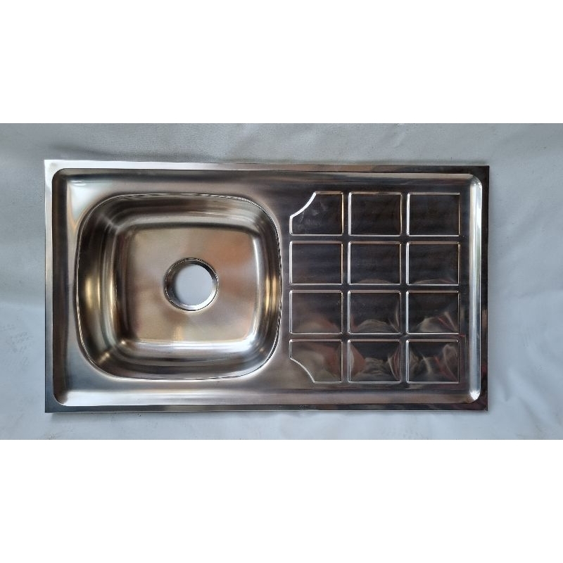 Bak Cuci Piring Stainless / Kitchen Sink 80x45cm 1 lubang 1 sayap Harga Murah 