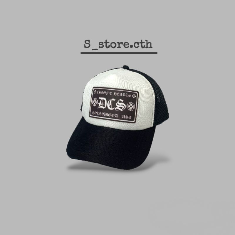 Topi Jaring Trucker Chrome Hearts Sablon DCS Pria/Wanita