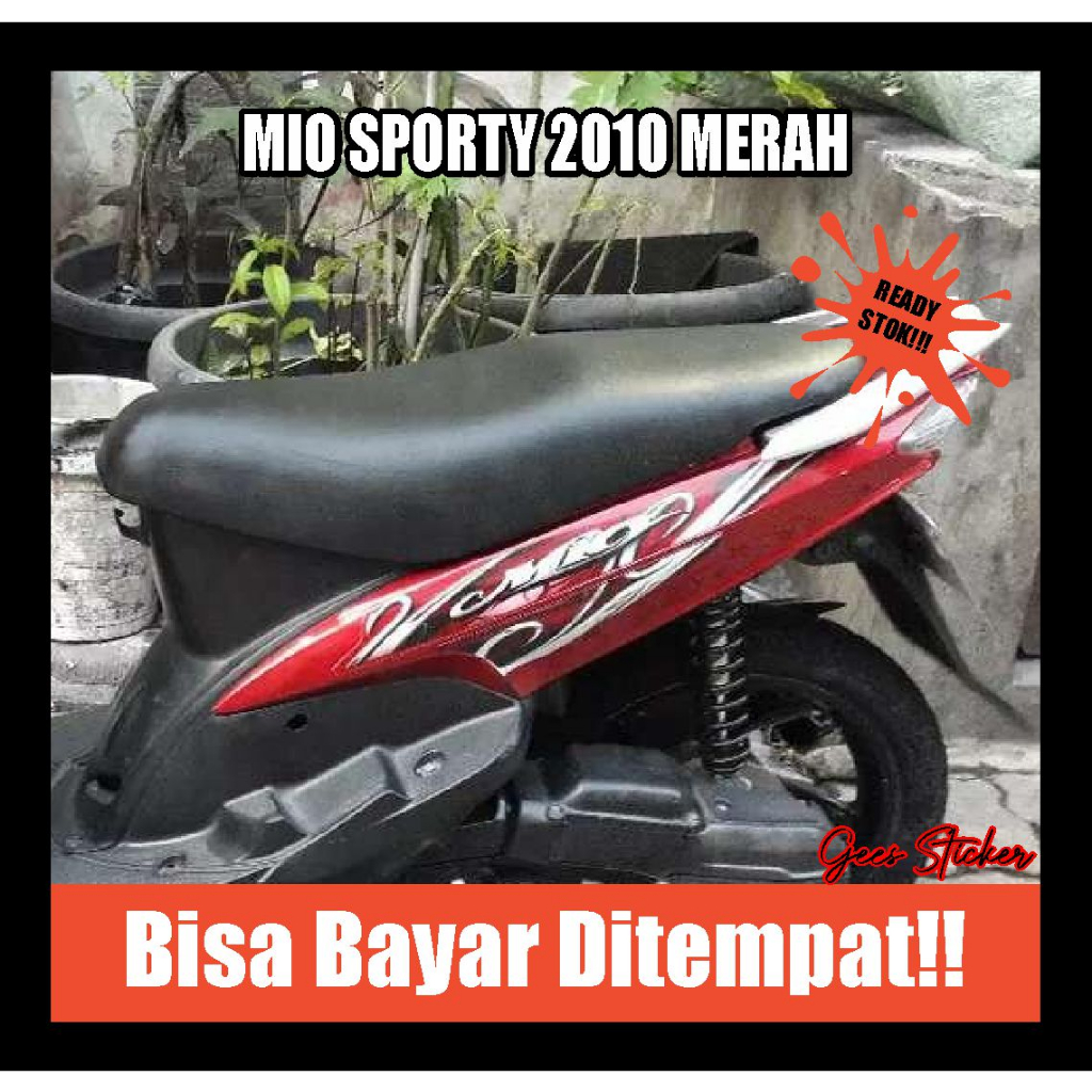 striping mio sporty 2010 merah