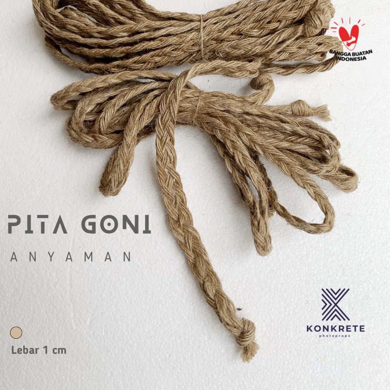 Tali Pita Goni Anyaman - Tali Kerajinan Goni - Dekorasi Vintage Burlap Rustic