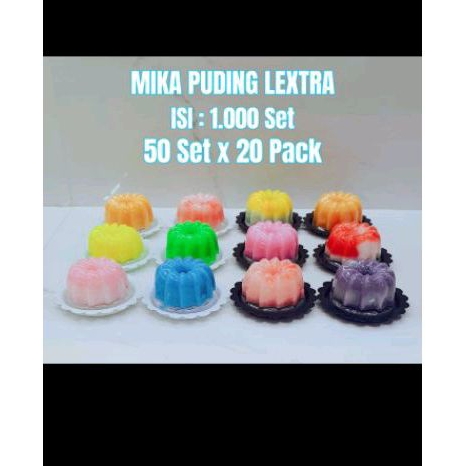 50 pcs Cetakan puding mini mika + tatakan / cetakan plastik mika transparan/ cetakan agar mini
