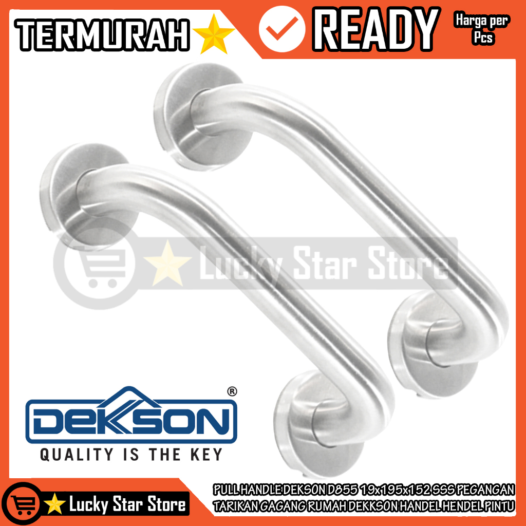 DEKKSON Hendel Pintu Pull Handle D855 19x195x152 Sss Pegangan Tarikan Gagang Rumah Dekkson Handel Ta