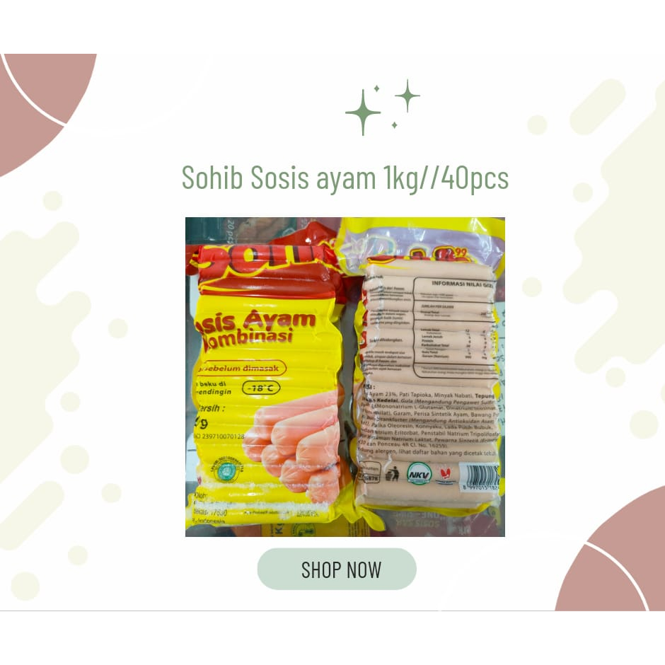 

Sohib sosis ayam 1kg