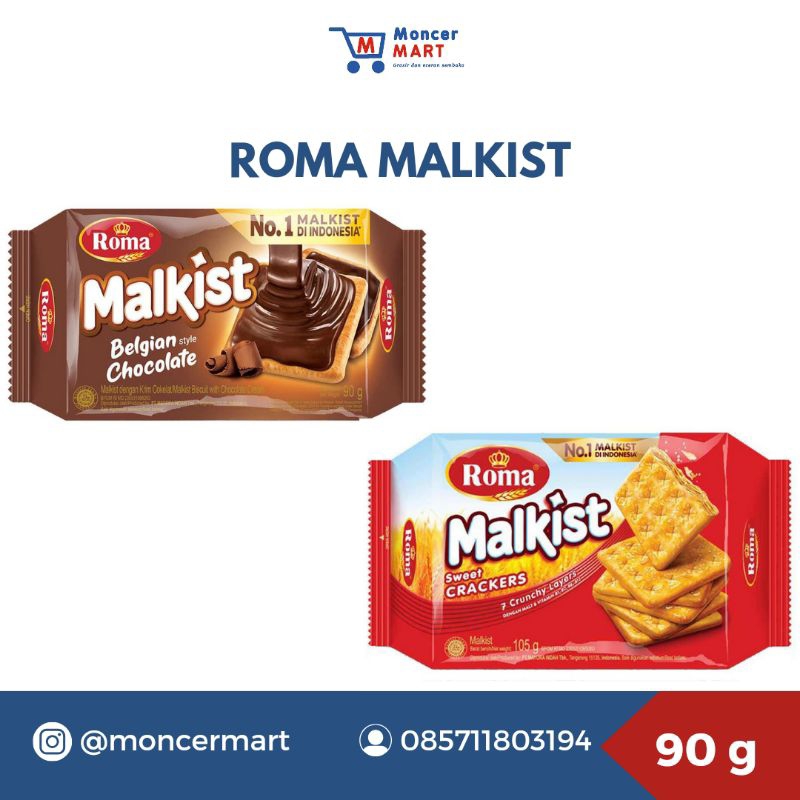 

ROMA MALKIST PACK Varian Belgian Cokelat/Sweet Crakers 90g