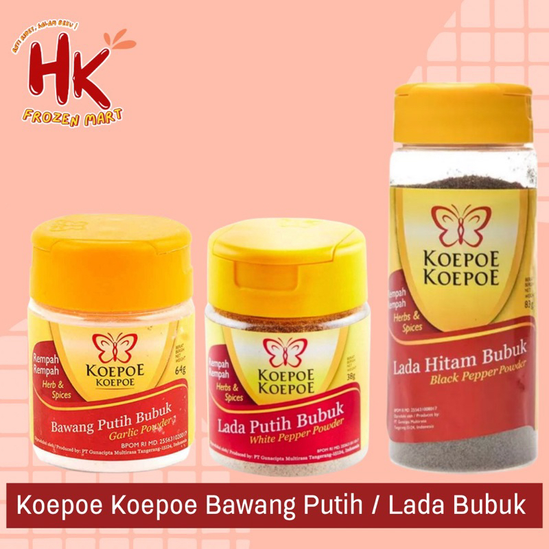 

Koepoe Koepoe Bawang Putih Bubuk Lada Putih Hitam Bubuk garlic black white pepper HK FROZEN MART