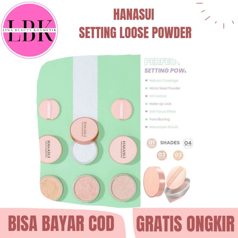 Hanasui perfect Fit setting powder / hanasui loose powder /  hanasui bedak tabur