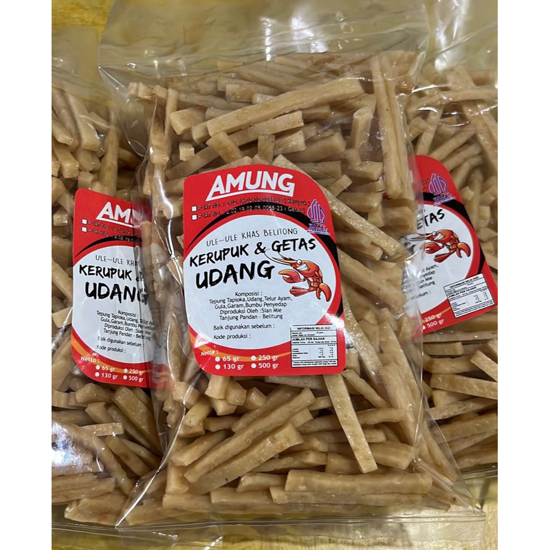 

Kerupuk Amung Stik mentah oleh oleh khas Belitung