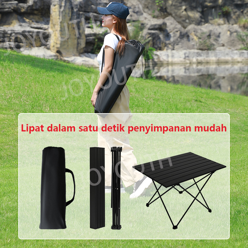 【Ready Stock】Meja Lipat Outdoor Meja portabel stabil Aluminium Meja Lipat Camping