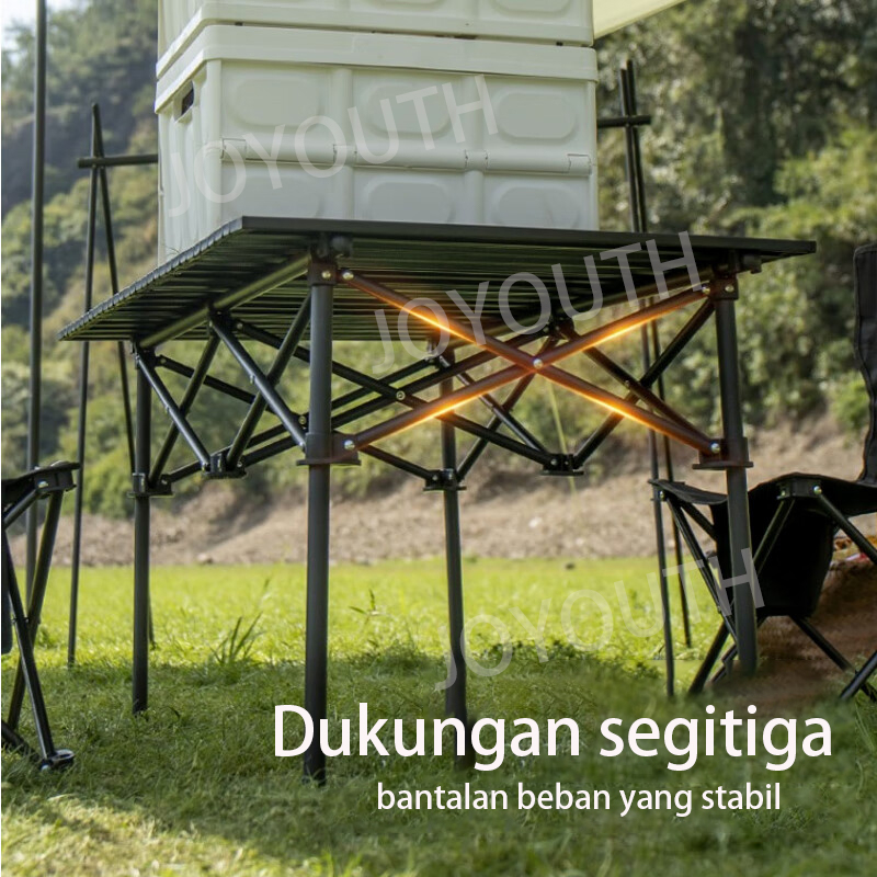 【Ready Stock】Meja Lipat Outdoor Meja portabel stabil Aluminium Meja Lipat Camping