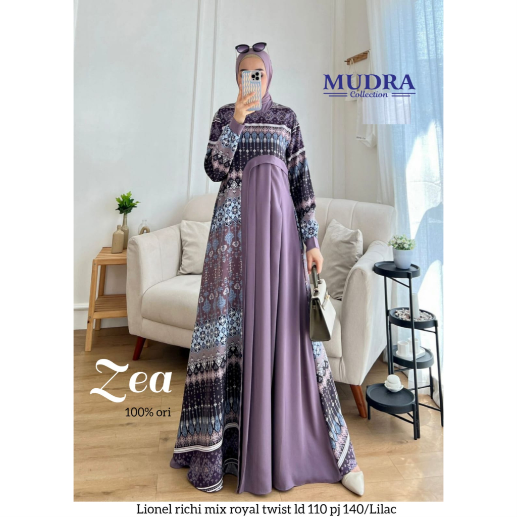 [NEW] ZEA DRESS GAMIS WANITA PREMIUM PESTA KONDANGAN ORI BY MUDRA HIJAB