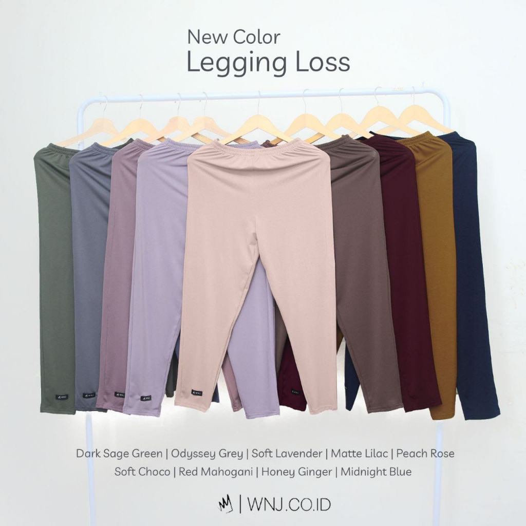 LEGGING POLOS PANJANG FIT TO JUMBO LEGGING WANOJA Orginal Celana Dalaman Gamis Celamis Streach Wnj