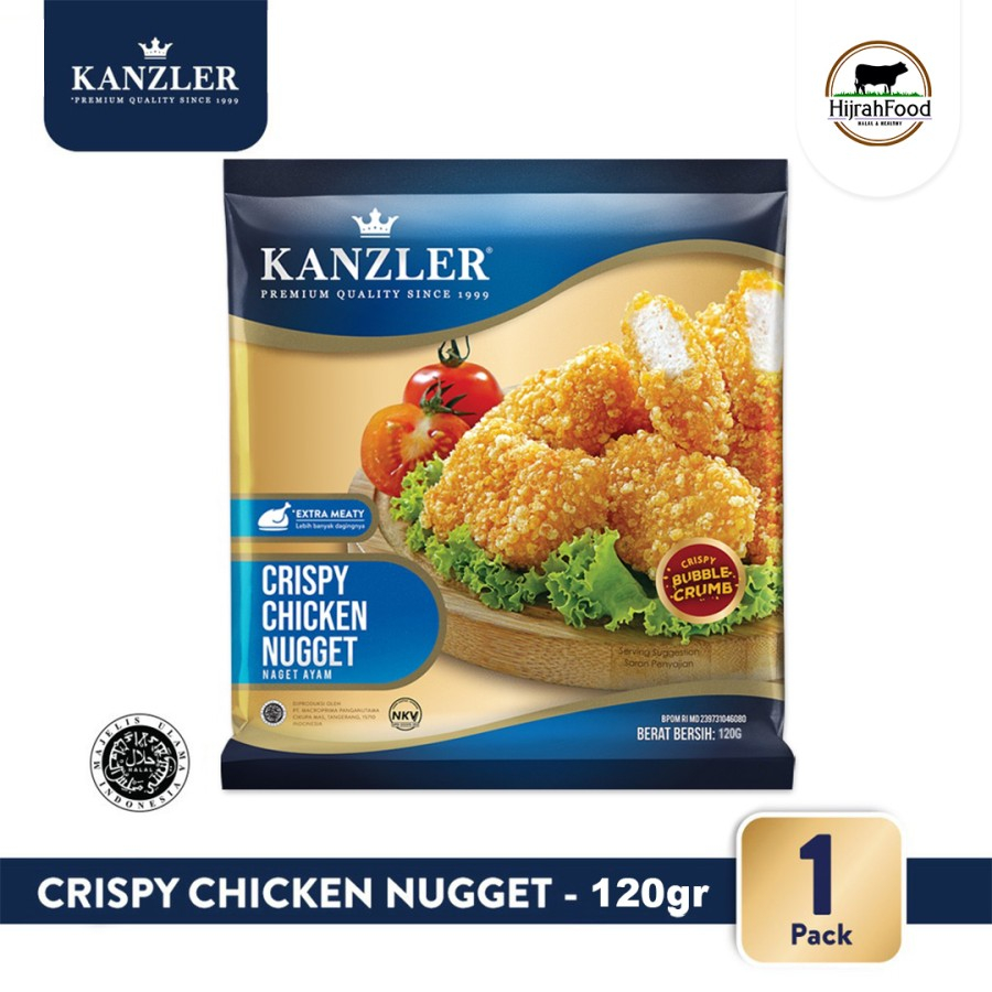 

Kanzler Crispy Chicken Nugget Bubble Crumb Naget Ayam Krispy Extra Meaty 120gr