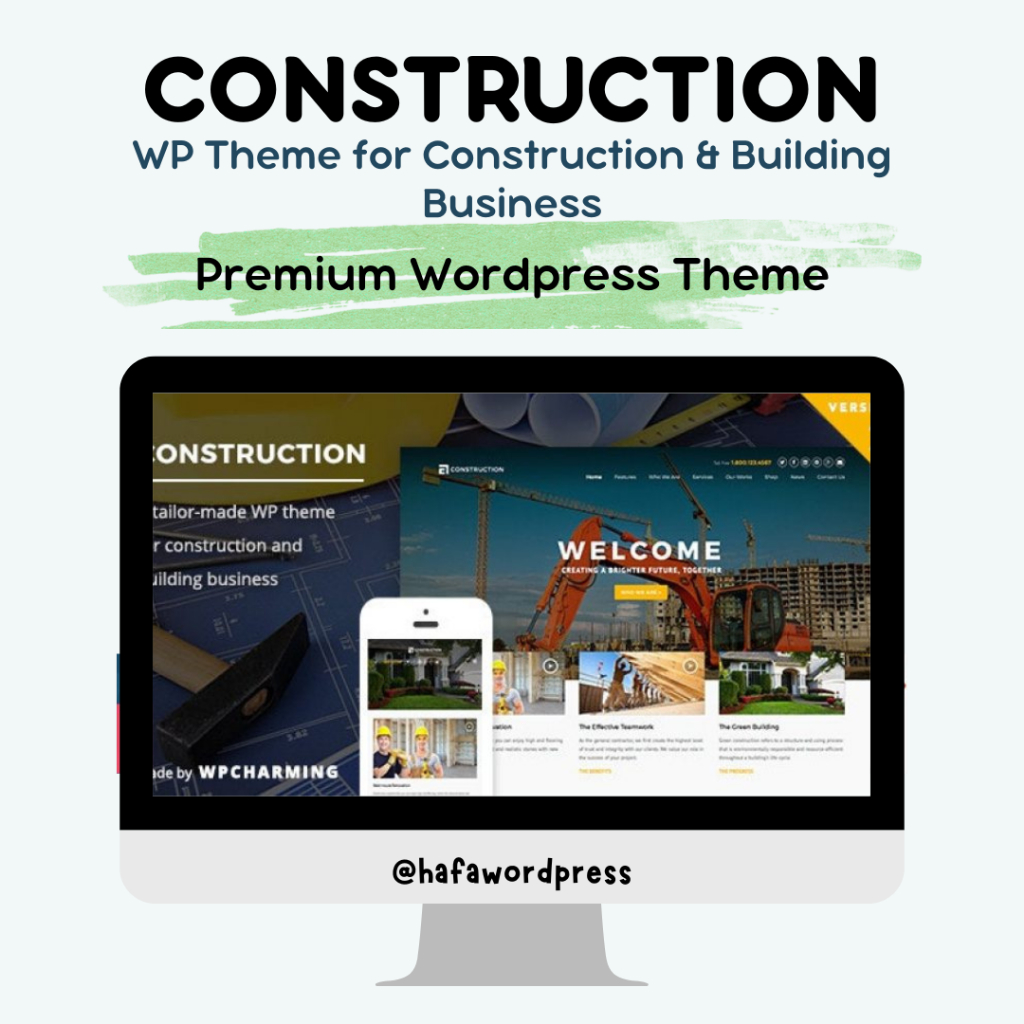 Construction - Wordpress Theme for Building Business / WordPress Template Premium + Bonus / Theme Wo