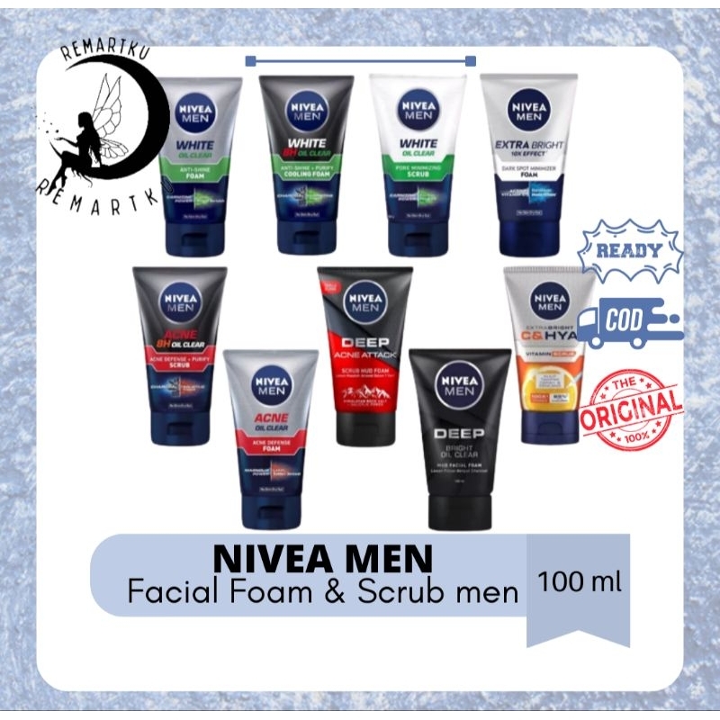 sabun cuci muka nivea men 100ml | facial wash nivea men 100ml